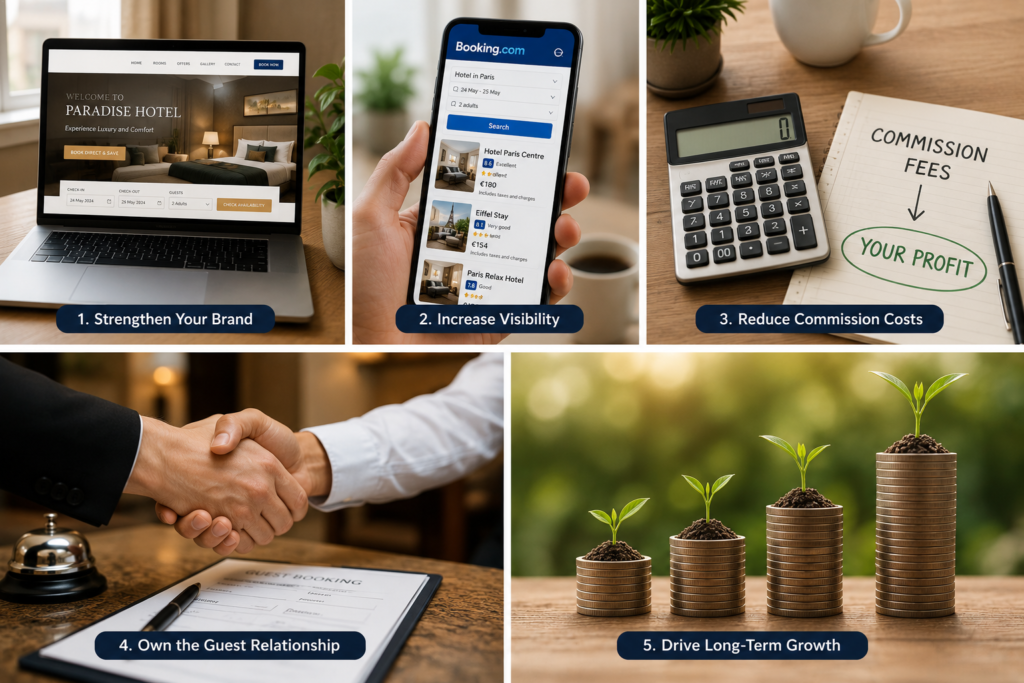 Booking.com vs Your Own Website: Which One Should Drive Your Hotel Business?